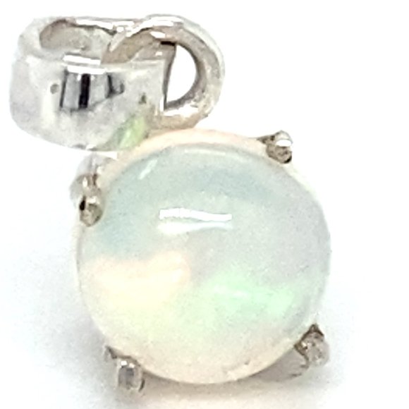Precious Opal 1.20ct Platinum Solid Silver Pendant - Picture 3 of 6